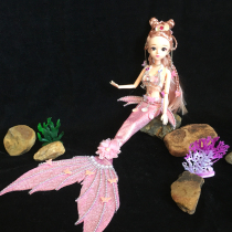 Costume Mermaid Doll 30cm Hanfu Barbie Princess handmade doll girl dress up toys gifts