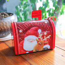 Childrens Christmas gift candy box creative mailbox tinplate candy gift box box storage gift box Big