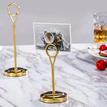 Table card annual meeting restaurant seat card table number plate ring vertical number dish card set personality metal wedding creativity