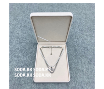 SODA KK wind is very big hip-hop European and American double-layer stacked wearing pearl Cuban necklace jewelry Joker tide single product men and women