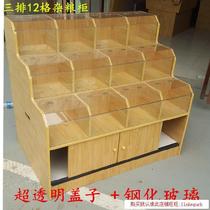 Fruit and vegetable rack Food rack Ground pile bulk grain cabinet Grain cabinet Grain and oil store Solid wood cabinet Bulk cabinet Transparent lid