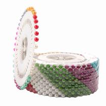 Manufacturer Direct sales Color pearlescent needle positioning large head needle flower bouquet decoration contact pin small flower type bead needle 38mm