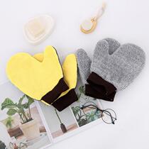 Car Wash Gloves Waterproof rag Bear palm plush rubbing towels Coral Suede Gloves Cars Lacquered Face Beauty Tools Wholesale