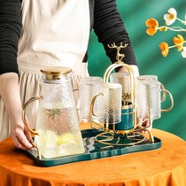 Nordic style light luxury afternoon tea tea set water set household living room glass fruit teapot tea cup set