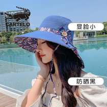 Hat female Korean summer folding all-match face cover sunscreen sun visor anti-ultraviolet large edge hat ladies fisherman hat