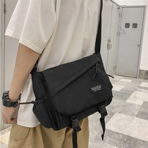 Ins Day Chains Tide Cards Skew Satchel for men Leisure 100 lap students Single shoulder bag Women original Cebu Wind Large capacity Overalls Package Package