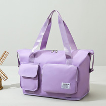 2022 new expanded large capacity short trip travel bag travel bag portable light containing bag dry and wet separation