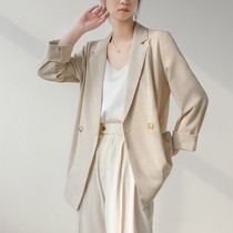  JACOOBS apricot thin blazer womens summer design sense niche sunscreen wild small suit top