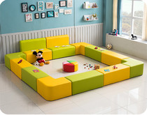 Kindergarten early education soft bag anti-collision shoe cabinet change shoe stool play area ocean ball sand pool childrens shoe cabinet combination fence