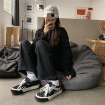 2021 niche shoes plus velvet autumn and winter casual board shoes ins tide new canvas shoes womens ulzzang Wild