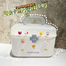 Cute cartoon large capacity emergency medicine box home family medicine medicine storage box children's medical box