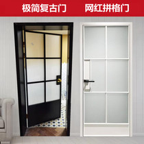 Sanitary door super white Changhong glass door Net Red very narrow concubation door bathroom toilet aluminum alloy minimalist swing door