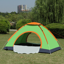 Tent outdoor 3-4 people automatic full rain-proof field camping tent double couple beach tent indoor mosquito net