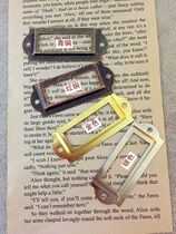 Retro metal label box junk journal accessories hand account cover material