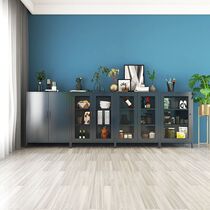 Balcony cabinet locker against the wall household storage cabinet waterproof sunscreen cabinet iron short cabinet large capacity