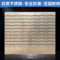 New product Community stainless steel letter box rose gold wall outdoor waterproof custom opinion box Villa letter milk newspaper box