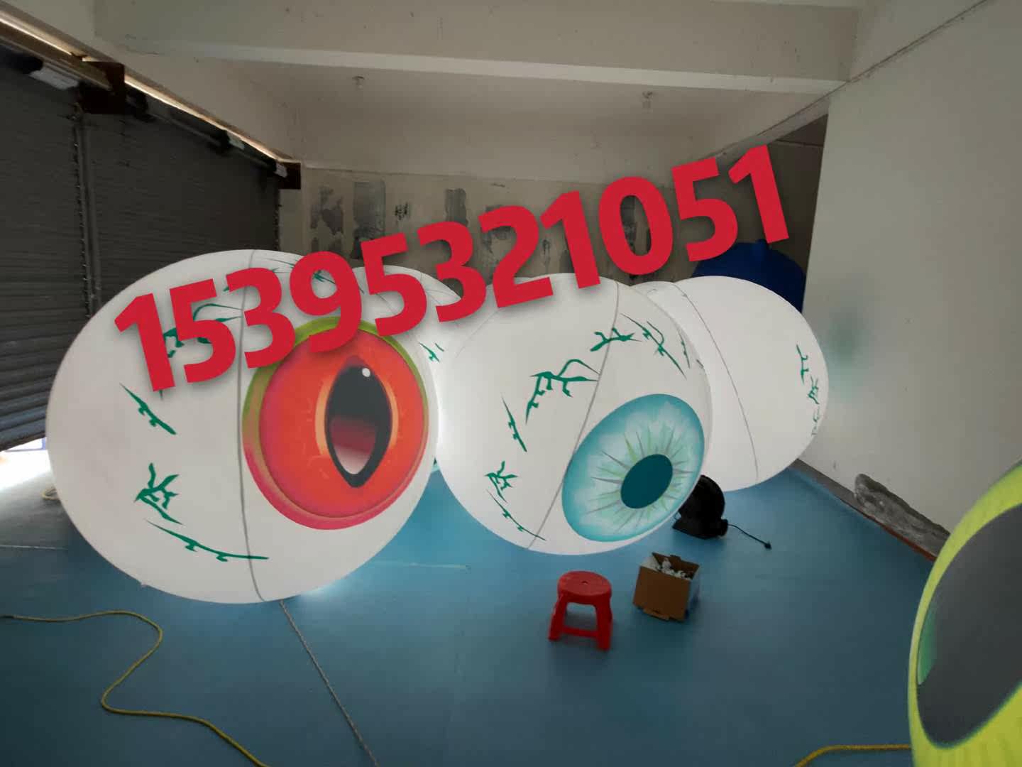 Custom PVC planet air mold inflatable light Earth moon wedding eye ball eye ball