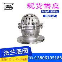 304 stainless steel bottom valve stainless steel flange bottom valve H42W-6P water pump pumping valve DN200 250