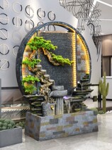 Courtyard garden layout water curtain wall running water landscape Villa into the home rockery fountain landscape decoration wall floor ornaments
