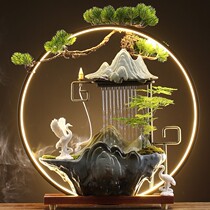 Flow water fortune ornaments home living room desktop circulating water fountain office porch wealth housewarming opening gifts