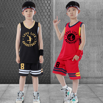 Light Green childrens basketball suit set for boys custom childrens basketball training uniform for boys