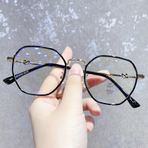 Anti-radiation anti-blue computer fatigue net red plain face artifact short-sighted female Korean wave eye male