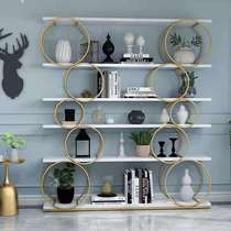 Nordic wrought iron shelf Partition rack Creative shelf Bookshelf floor display display rack Industrial wind screen bookcase