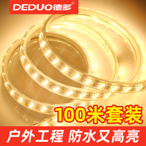 (100 m) led light with living room ceiling super bright outdoor waterproof lighting construction site lighting neon soft light bar