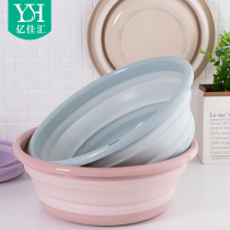 Foldable washbasin dormitory home cute girl student portable travel washbasin baby plastic large