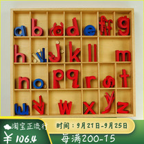 Montessori language area teaching aids red blue green pink small and lowercase movable letter teaching aids