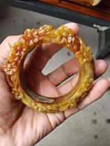 Jade carved bracelet kind of old meat fine carving retro classic live special private invalid