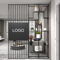 Nordic light luxury Wrought iron screen partition Entrance cabinet Office door occlusion board Bar restaurant Industrial shelf