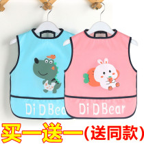 Baby eating bib waterproof and anti-dirty disposable rice bag childrens coat men and women Summer baby sleeveless apron