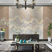 8d new Chinese grid grid TV background bamboo wood fiber integrated board imitation marble light lavish sofa quick loading buckle plate