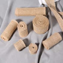 Retro literary pure color natural linen roll diy handmade decorations straw hemp rope Christmas wedding cloth