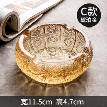 Crystal Ashtray Glass Creative Personality Fashion Windproof Big bedroom Living room swing piece with cover office Home