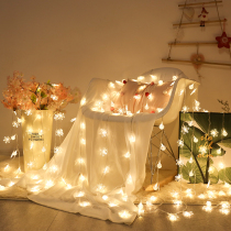 Led snowflake bubble ball color light flash light string light Girl heart bedroom decoration Crystal ball ins net red room layout