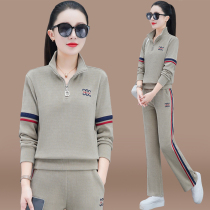 Fashion Broadlegged Pants Sports Suit Woman Spring Autumn 2023 Running Loose Sweatshirt Temperament Casual Clothing New Two Sets