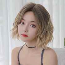 European and American explosive wig female full-top short curly hair simulation chemical fiber headgear natural and realistic round face short hair
