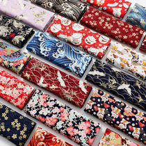 Wind gilding cotton fabric Japanese Japanese Japanese printed cloth cotton linen clothing cheongsam Hanfu National style fabric