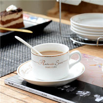 European new ceramic cup set with creative simple household bone China coffee cup send dish spoon shelf Europe