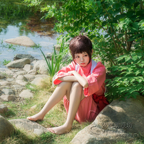 Chihiro Amoy COS Clothing Ogino Chihiro cosplay Little Thousand Hayao Miyazaki Pink Animation Full Dress Wig