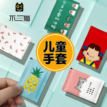 No two cats children disposable gloves food thickened catering students Children friends independent small packaging protection