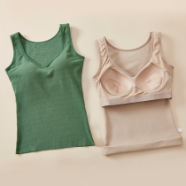 Untrace De velvet warm back with chest pad one-piece plus Velvet close-fit tight heating underwear