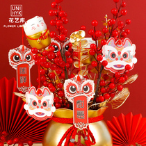 2022 New Year greeting card diy creative lion card opening Daji greeting card Chinese style Spring Festival blessing bucket decoration elevator