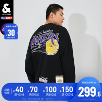 Jack Jones NBA Joint Lake Mans Jersey Mens Graffiti Printed Letters Loose Sets of Trendy Weaters Coats