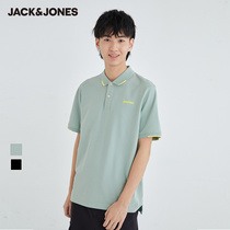 Jack Jones summer New t embroidered mens half short sleeve lapel T-shirt SHIRT top commuter tide POLO-SHIRT