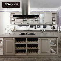 Boloni custom kitchen cabinet European American baking varnish cabinet surface Shi Ying countertop combination