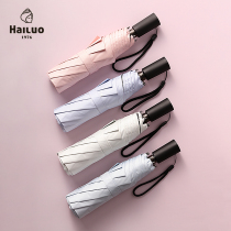 Umbrella female rain dual use ins Wind strong wind resistant Folding manual durable uv sunscreen anti ultraviolet parasol