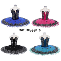 Blue Green Childrens Ballet tutu skirt competition professional custom-made performance costume Blue Bird Black Swan